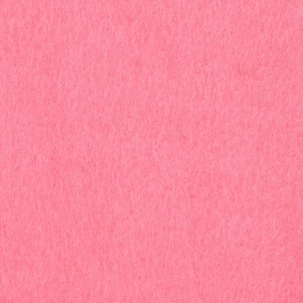 Bubble Gum Pink Solid Fleece Fabric
