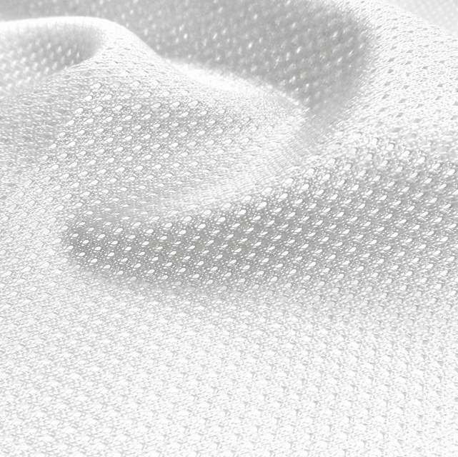 White Micro Mesh Jersey Fabric