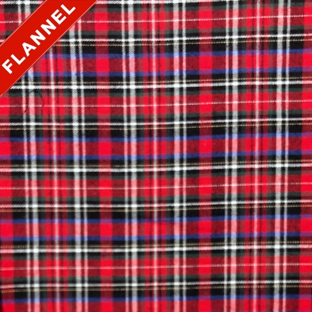 Tartan Plaid Yarn Dyed Flannel Fabric. FP27