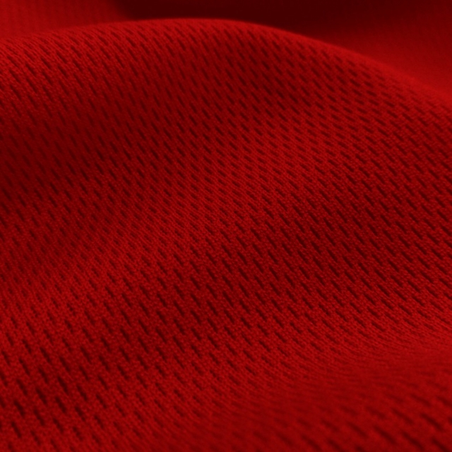 Red Flat Back Dimple Mesh Fabric
