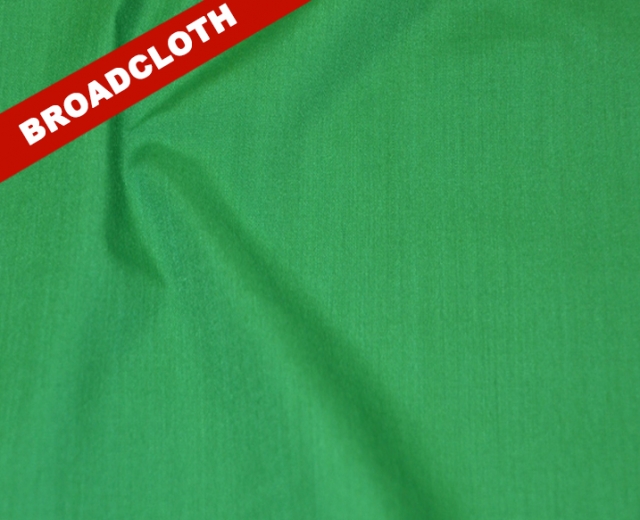 Kelly Green Polyester Cotton Broadcloth Fabric