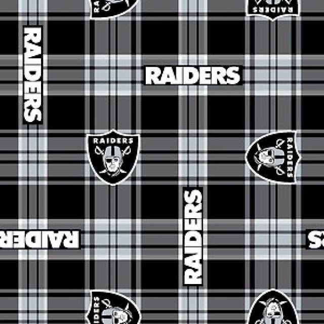 Las Vegas Raiders Plaids NFL Fleece Fabric