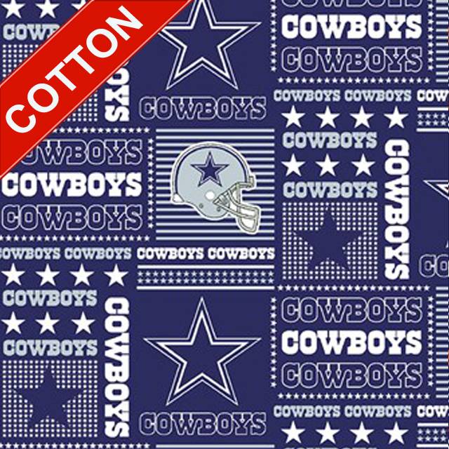 Dallas Cowboys Blocks NFL Cotton Fabric