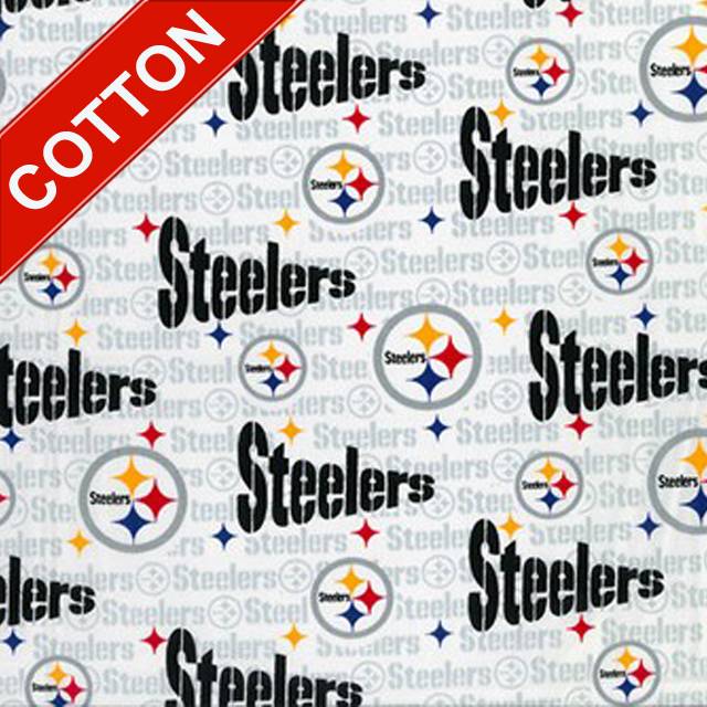 Pittsburgh Steelers Gray NFL Cotton Fabric 