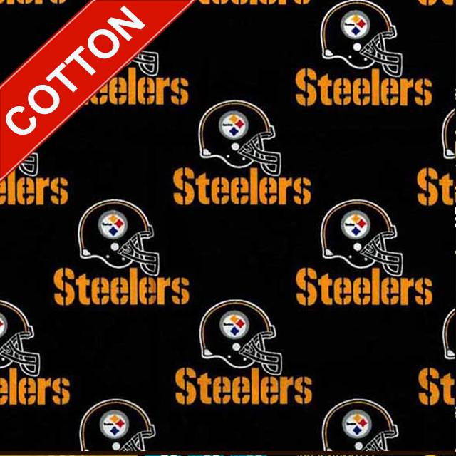 Pittsburgh Steelers Black NFL Cotton Fabric