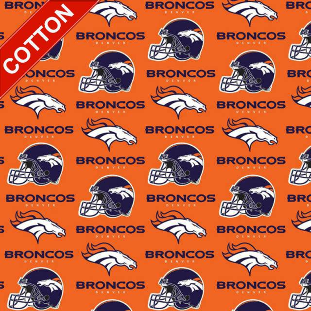 Denver Broncos Logo NFL Cotton Fabric