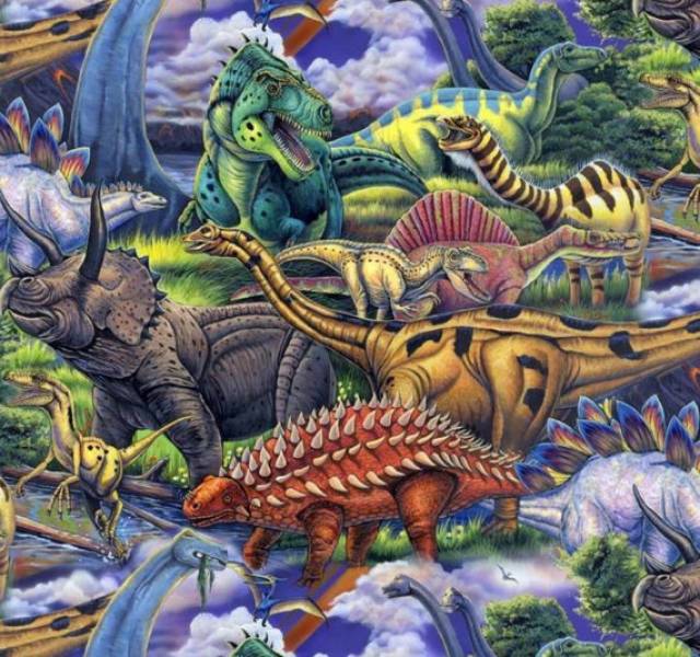 🦕🦕🦕Dinosaurs Allover Fleece Fabric