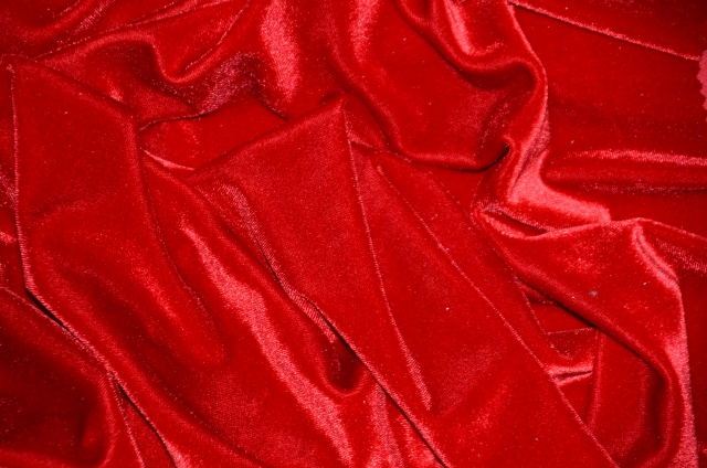 Red Stretch Velvet Fabric