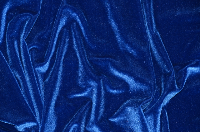 Royal Blue Stretch Velvet Fabric