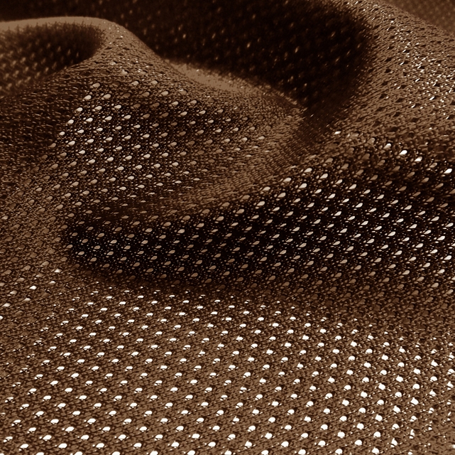 Brown Micro Mesh Jersey Fabric