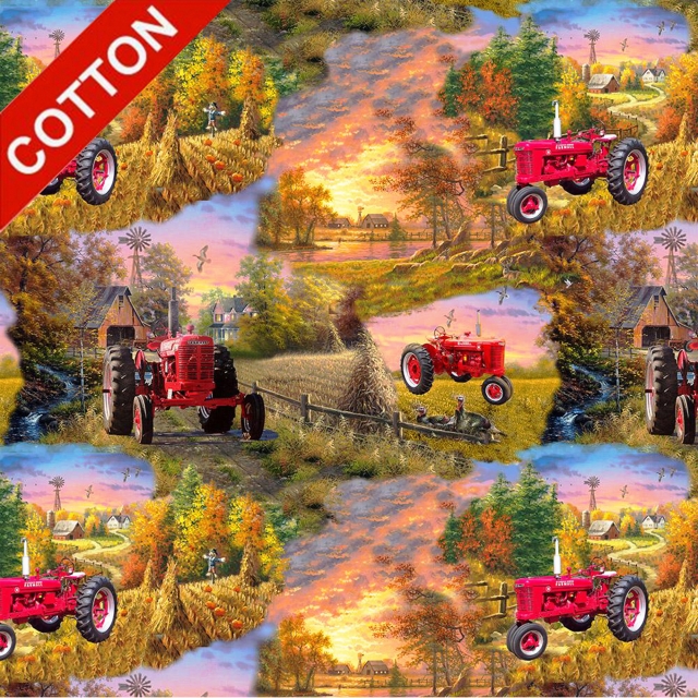 Farmall Scenic Country Cotton Fabric