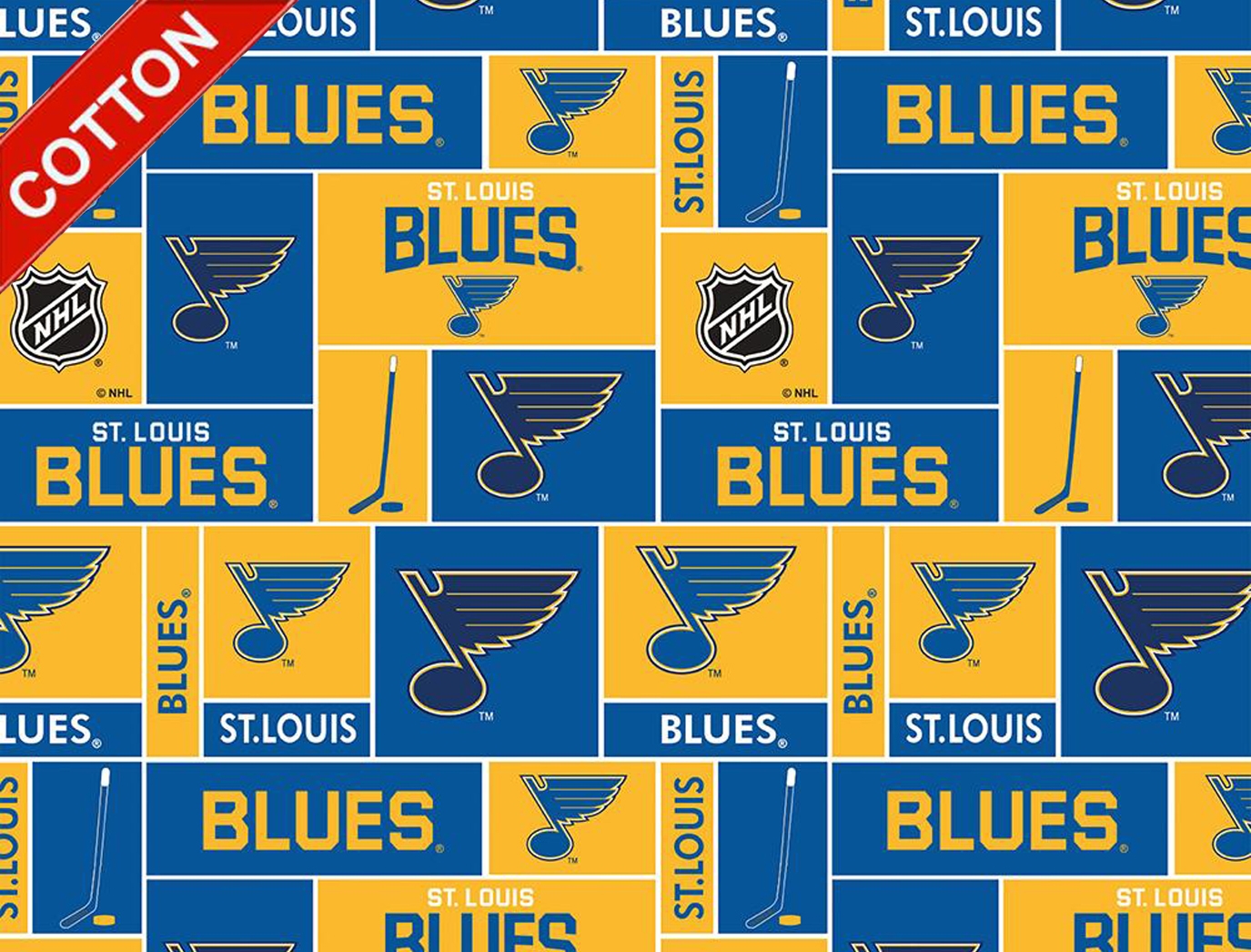 ⛸️⛸️⛸️St. Louis Blues NHL Cotton Fabric