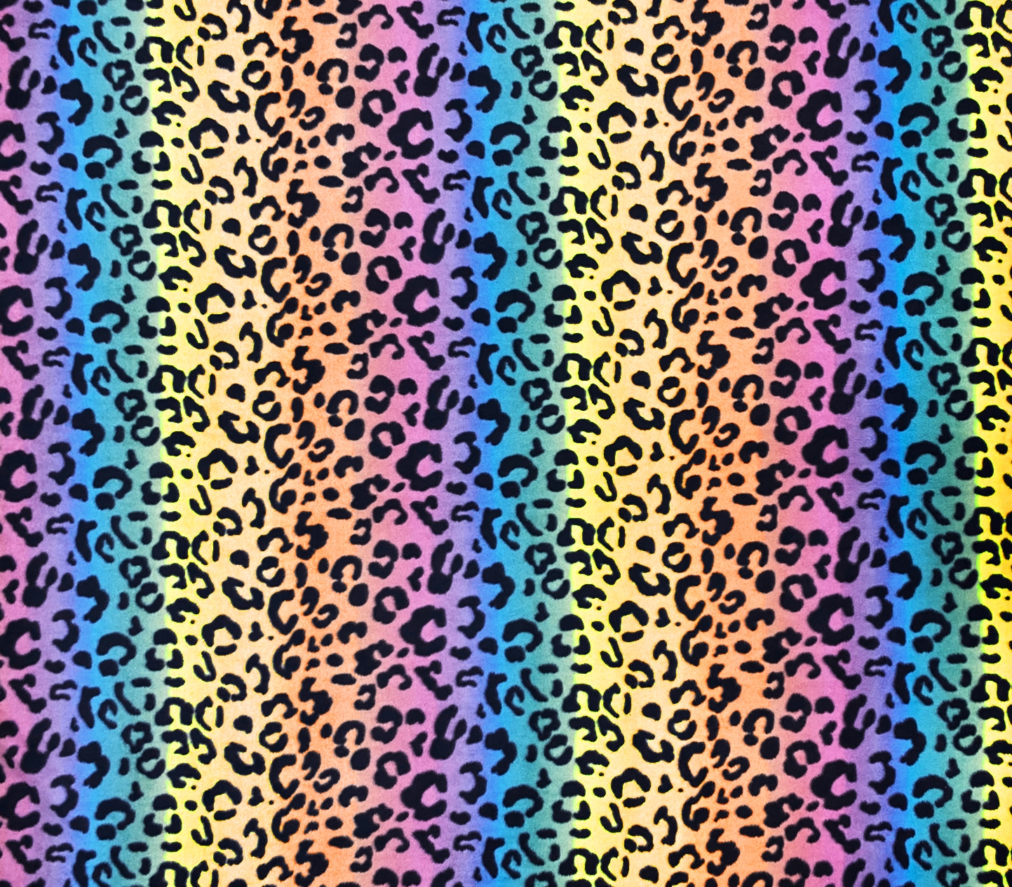 Tie Dye Leopard Fleece Fabric