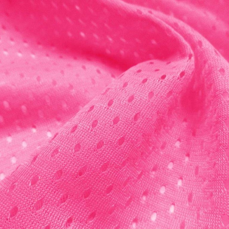 Neon Pink Football Mesh Jersey Fabric