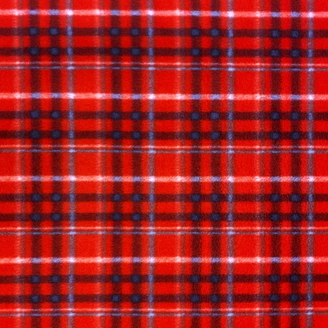 Red Tartan Plaid Fleece Fabric