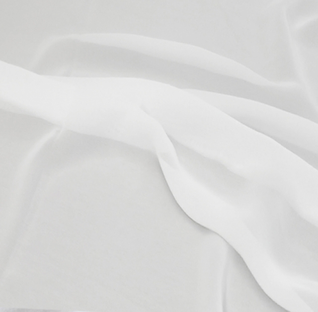 White Solid Hi-Multi Chiffon Fabric