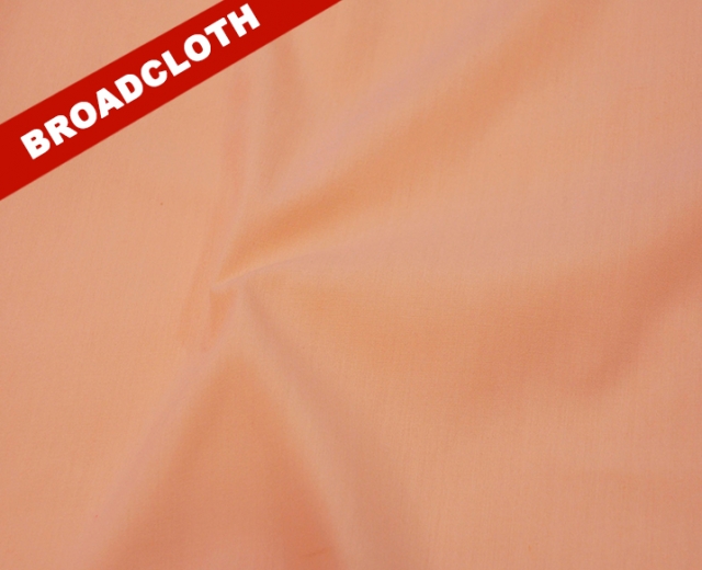 Peach Polyester Cotton Broadcloth Fabric