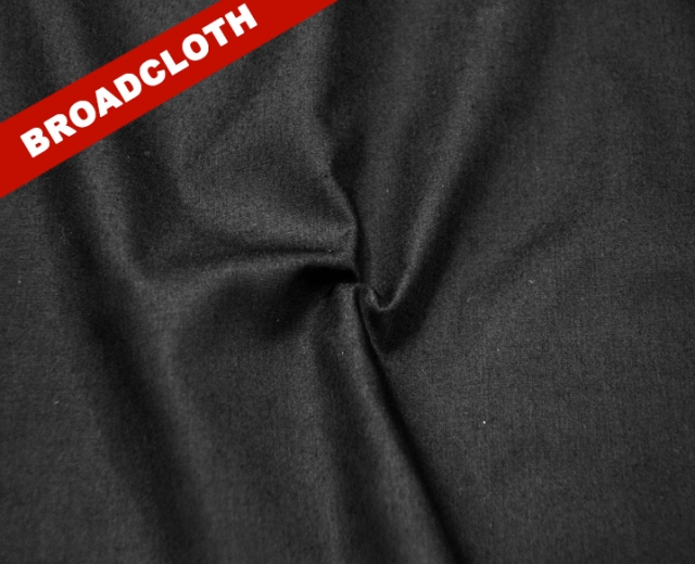 Black Polyester Cotton Broadcloth Fabric