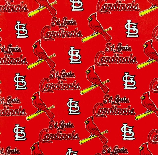 St. Louis Cardinals Allovers Red MLB Fleece Fabric