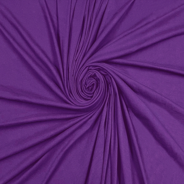 Purple Cotton Spandex Jersey Fabric