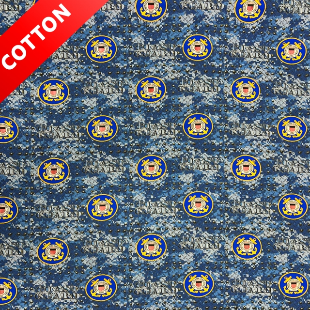 United States Coast Guards Grate  <BR> Cotton Fabric