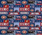 US Marines Military Branches Fleece Fabric