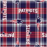 New England Patriots Plaid NFL Fleece Fabric