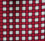 Red & Charcoal Plaid Fleece Fabric
