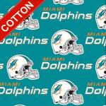 Miami Dolphins NFL Cotton Fabric