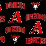 Arizona Diamondbacks Allover MLB Fleece Fabric