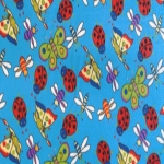 Ladybugs Blue Fleece Fabric