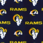Los Angeles Rams Logo NFL Fleece Fabric