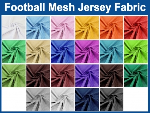 Sawyer BLACK Polyester Football Sports Mesh Knit Fabric by the Yard - 10047