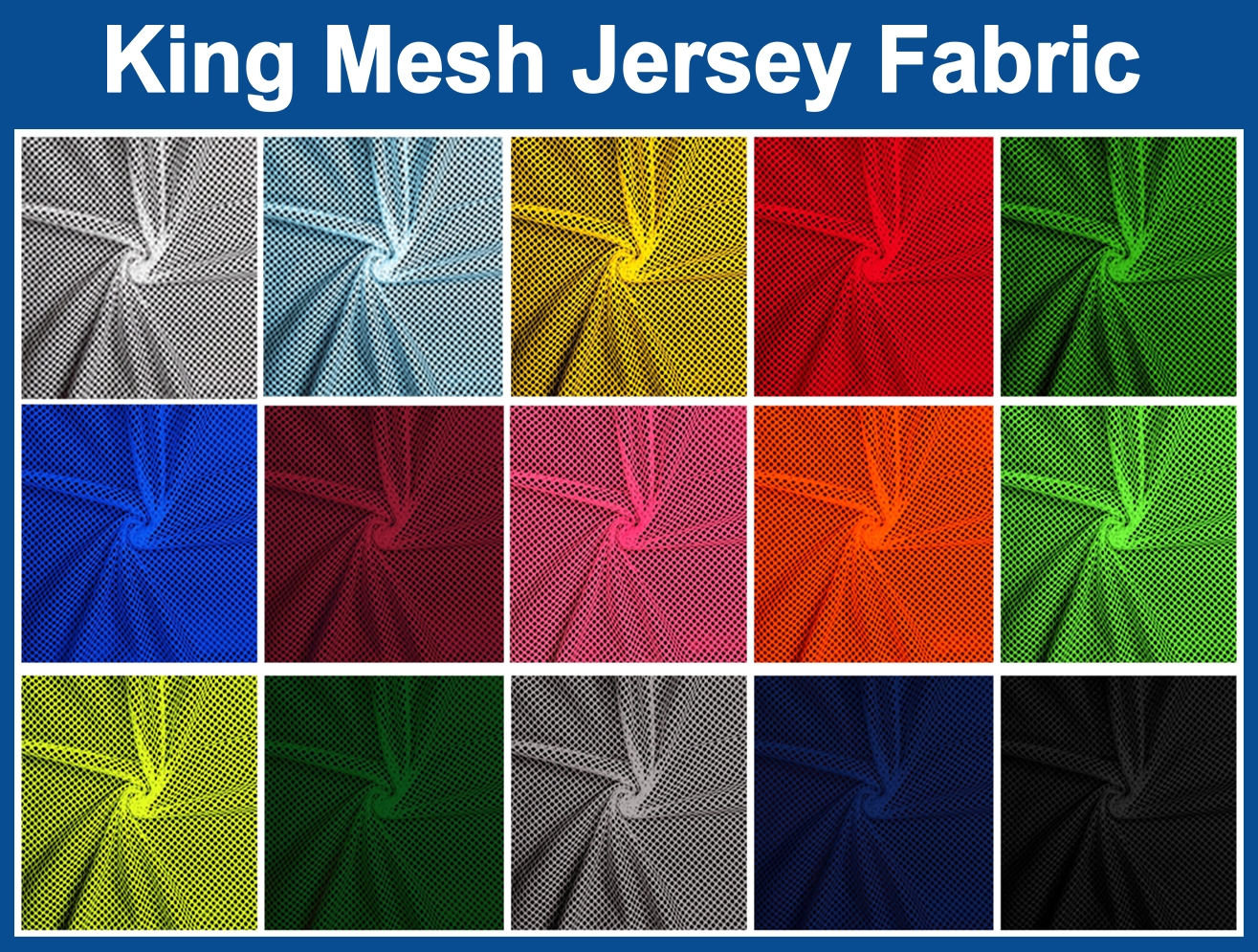 1 M Athletic Sports Mesh Knit Polyester Football Jersey Fabric Lining 63''  W