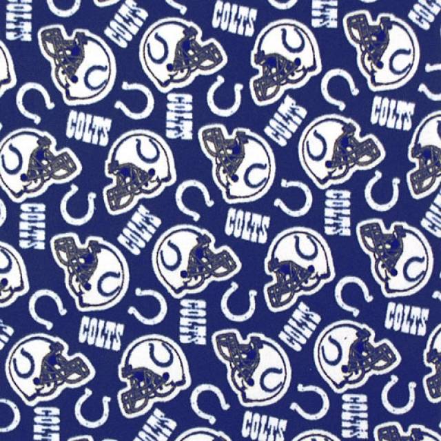 Indianapolis Colts Allovers NFL Fleece Fabric