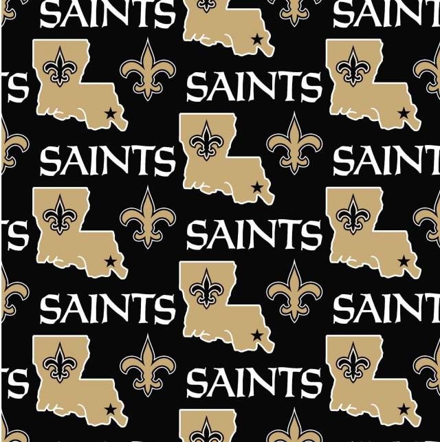 New Orleans Saints Allovers NFL Fleece Fabric