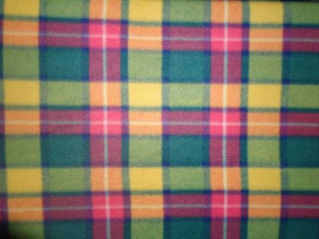 Red Stewart Plaid Fleece Fabric - Fleece Fabric Print by The Yard