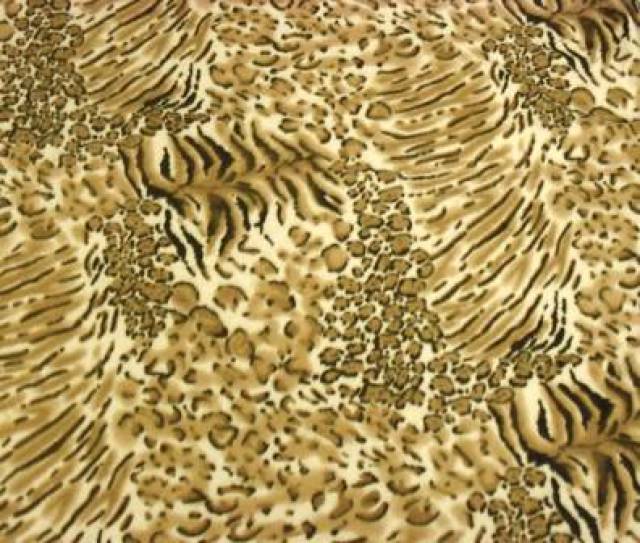 Click to view full size Tiger Striped Safari Allover Fleece Fabric