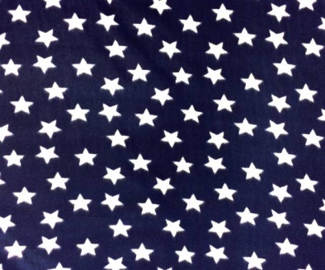 American Stars On Navy Fleece Fabric