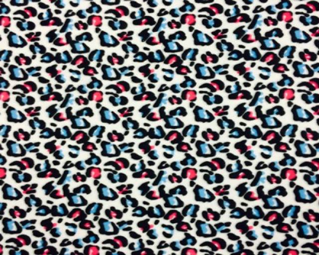 Multi Color Leopards Fleece Fabric