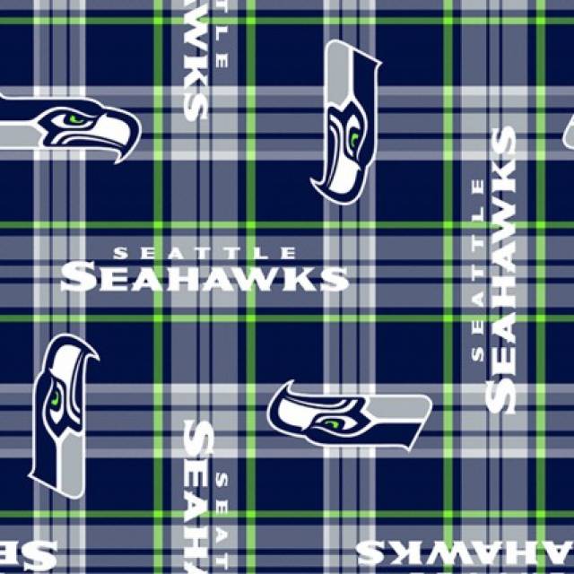 Seattle Seahawks Plaids NFL Fleece Fabric