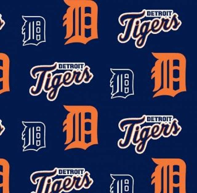 Detroit Tigers Allover MLB Fleece Fabric