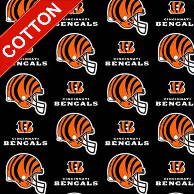 Cincinnati Bengals Fleece Fabric - NFL Football Team Fleece Fabric