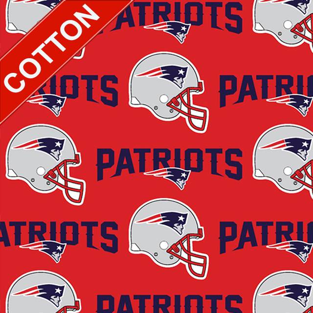 New England Patriots Red NFL Cotton Fabric