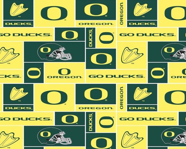 University Of Oregon Ducks Fleece Fabric College Fleece Fabric