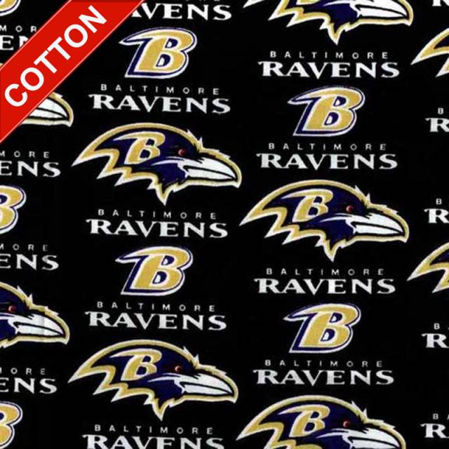 Baltimore Ravens Allover NFL Cotton Fabric