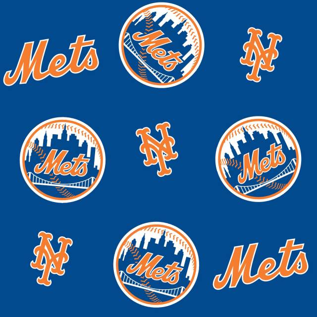 New York Mets Allover MLB Fleece Fabric