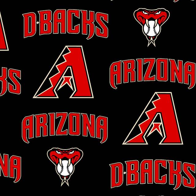 Arizona Diamondbacks Allover Fleece Fabric - MLB Fleece Fabric By The Yard