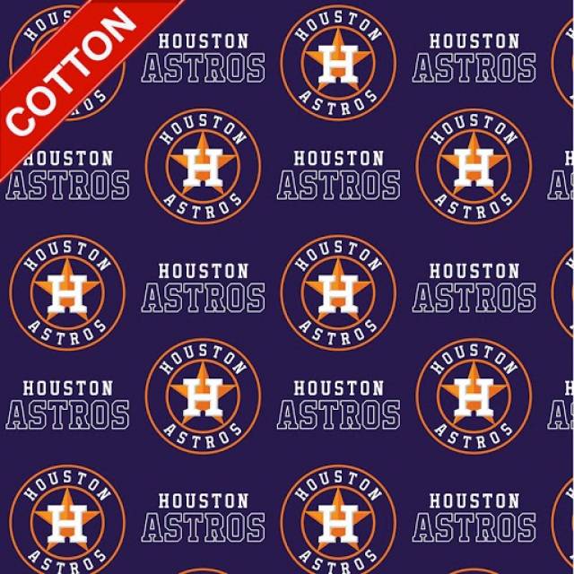 Fleece Houston Astros Navy Blue Plaid MLB Team Baseball Fleece Fabric Print  by the Yard (60100b) A411.30