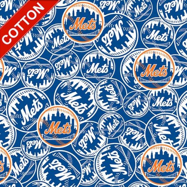 New York Mets MLB Cotton Fabric